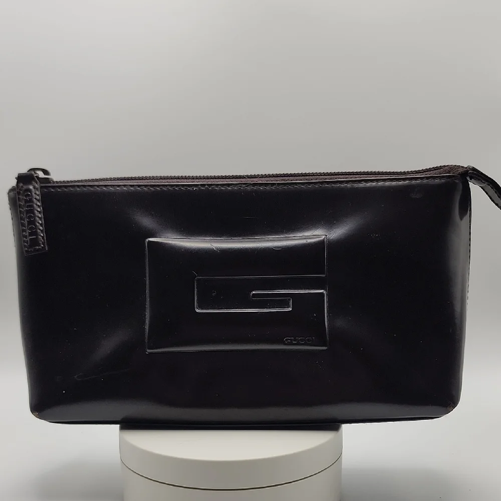 Gucci Black Leather‎ Toiletry Bag